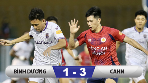 Kết quả Bình Dương 1–3 CAHN: HLV Nguyễn Anh Đức vẫn chưa thắng trên sân nhà